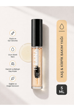 ileana cosmetics Doğal Yağlar İçeren Besleyici, Güçlendirici ve Parlaklık Veren Kaş & Kirpik Yağı 5 ml