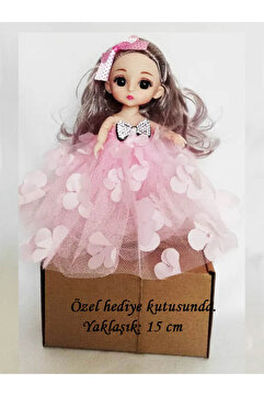 dudu kids Kraft Kutulu Pembe Anime Prenses Oyuncak Anahtarlık -15 Cm -Çanta Süsü-Sevgililer Günü