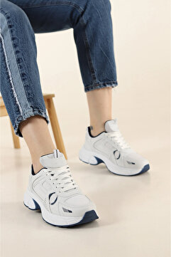 McDark Unisex Beyaz Sax Günlük Sneakers Spor Ayakkabı