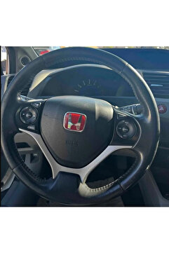 Genel Markalar Honda Civic Ies Makyajlı-fd6-fb7 F5 Uyumlu Kırmızı Direksiyon Logosu 5x4 Cm