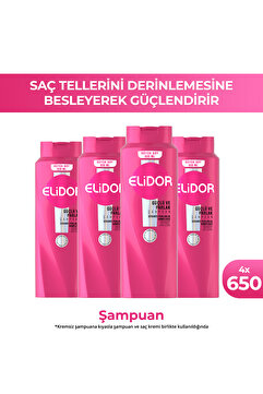 Elidor Saç Bakım Şampuanı Güçlü ve Parlak 650 ml x4