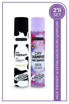 Morfose K-Kuru Şampuan Milk Therapy 200 ml+Kuru Şampuan Ekstra Hacim 200 ml