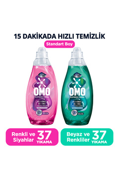Omo Express Fresh Kötü Koku Karşıtı Beyaz ve Renkliler 1480ml x1 Capcanlı Renkli ve Siyahlar x1
