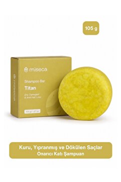 miseca Titan Kuru, Yıpranmış ve Dökülen Saçlar İçin Katı Şampuan 105 G | Bitkisel Keratin, Arginine ve Biotin