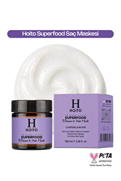 Hoito Superfood Leave-In Hair Mask (100 ml) - Besleyici & Onarıcı Durulanmayan Saç Bakım Maskesi