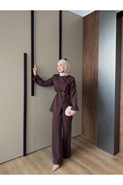 YUNAKI Çapraz Kadın İkili Tesettür Takım/ Alt Üst Pantolon İkili Takım