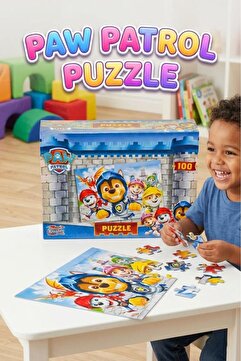 Tıfıl Toys 100 Parça Paw Patrol Rescue Knights Temalı Puzzle Eğlenceli ve Eğitici Çocuk Yapboz