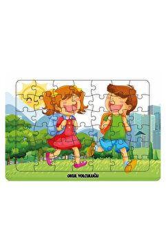 Utku Oyuncak LC073 ORTA BOY FRAME BOYAMALI PUZZLE - Okul Yolculuğu