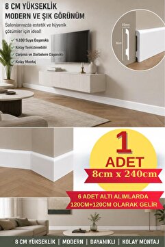 Renkli Duvarlar Süpürgelik Suya Neme Dayanıklı 8cmx240cm PVC Parke Seramik Salon Mutfak Süpürgeliği