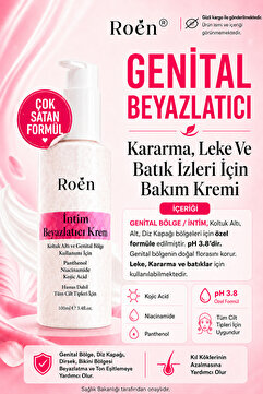Roen Genital Bölge Beyazlatıcı Krem, Bikini Bölgesi, Dirsek, Koltuk Altı, İntim Beyazlatıcı Krem 100ml