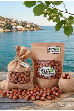 ASYA PAZARLAMA Yeni Mahsul 1kg Yağlı ve Lezzetli Kabuklu Fındık, Tombul iri Fındık,Foşa Fındığı,Taze Organik Fındık