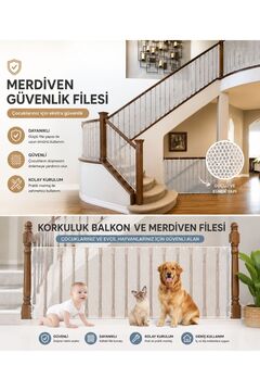 MorBebe Çocuk Ve Evcil Hayvan Için Korkuluk Balkon Ve Merdiven Filesi Çocuk Güvenlik Filesi Koruyucu Filesi