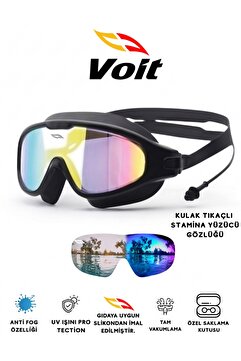 Voit Stamina Yüzücü Gözlüğü Aynalı-kulak Tıkaçlı Anti-fog Vakumlu Havuz Ve Deniz Gözlüğü