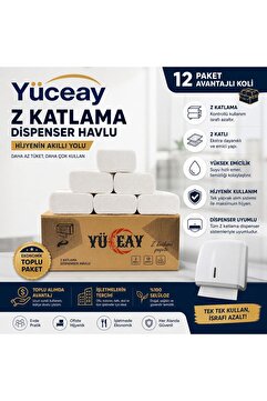 YÜCEAY Z Katlama Dispenser Havlu 12 Paket