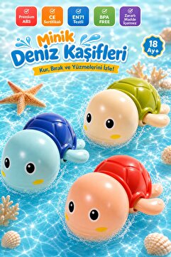 BBSKY Kurmalı Kaplumbağa Bebek Banyo Oyuncağı – Suda Yüzen Sevimli Su Oyunu El Göz Gelişim Oyuncağı