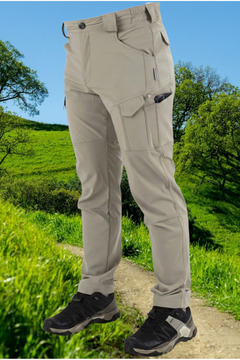 SNOWMOUNT Outdoor Trekking Taktikal Likralı Mevsimlik Doğa Yürüyüşü Kaliteli Şık Duruş Bej Renk Pantolon