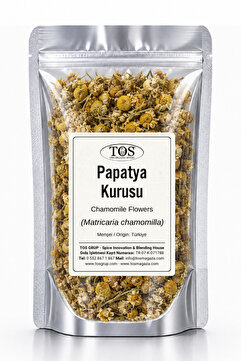 TOS The Organic Spices Papatya Kurusu 250 gr (1. Kalite) Matricaria chamomilla / Chamomile Flowers, Papatya Çayı