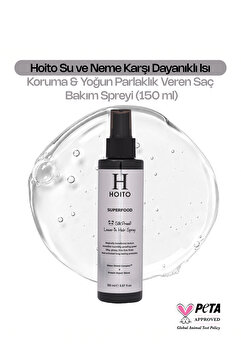 Hoito Su ve Neme Karşı Dayanıklı Isı Koruma & Yoğun Parlaklık Veren Saç Bakım Spreyi (150 ml)