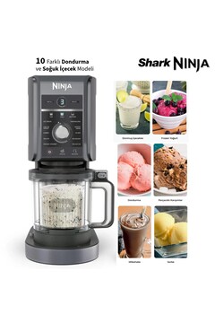NINJA Çok Fonksiyonlu Dondurma Frozen Makinesi 11-in-1 1200W Aile Boyu Geniş Hazneli Paslanmaz Bıçak