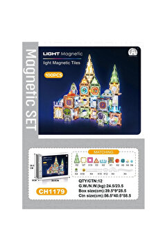 Genel Markalar 7.5Cm Işıklı Magnetic Blok 100 Parça