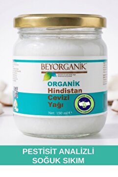 BEYORGANİK Organik Hindistan Cevizi Yağı 150ml (Soğuk Sıkım)