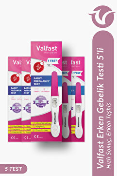 Valfast Erken Gebelik Testi Hızlı Hamilelik Testi 5 Adet