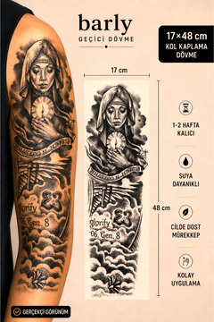 Barly Geçici Rahibe Kol Dövme Tattoo