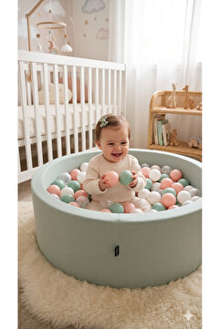 Wellgro Bubble Pop Mint Top Havuzu-Mint Beyaz Şeffaf Pembe