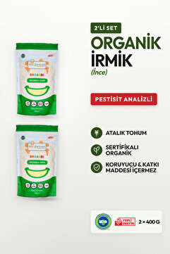 Soul Kitchen Organik Ürünler Organik İnce Buğday İrmiği 400 g 2’li Avantaj Set Bebek Beslenmesine Uygun Sertifikalı