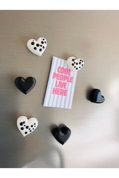 Gamy Crafts Magnet - Buzdolabı Magneti - Buzdolabı Süsü - 6'lı Kalpli Magnet - Sevgililer Günü Hediyesi