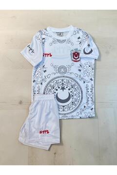 Babılgam Özel Tasarım Türkiye Bozkurt Göktürkçe Çocuk Forma T-shirt