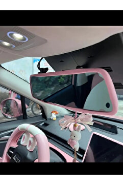 Clear Pink Pembe silikon dikiz ayna kılıfı