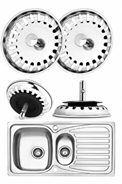 BİTERSE 2 Adet Çöpmak Paslanmaz Çelik Sifon Süzgeci 8 Cm Lavabo Evye Süzgeci Lavabo Gider Süzgeci