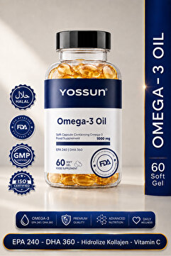 yossun Omega-3 içeren Yumuşak Kapsül Takviye Edici Gıda
