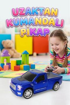Tıfıl Toys Uzaktan Kumandalı Işıklı Şarjlı 4 Yön Fonksiyonlu Detaylı Arkası Açık Oyuncak Pikap Kamyonet