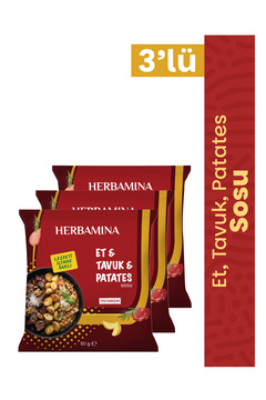 Herbamina 3'lü Et & Tavuk & Patates Sosu 50 gr