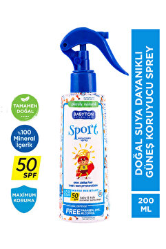 BABYTON Doğal Suya Dayanıklı Güneş Koruyucu Sprey 50 SPF 200 ml