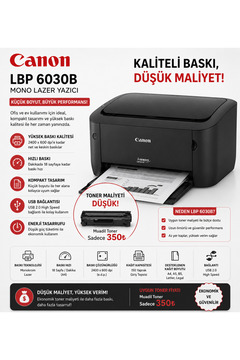 Canon I-sensys Lbp6030b Mono Lazer Yazıcı Sıfır Kutulu