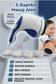 DEMPOWER 5 Başlıklı Selülit Giderici Ve Tüm Vücut Masajı Aleti