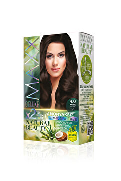 MAXX DELUXE Natural Beauty Amonyaksız Set Saç Boyası 4.0 Kahve