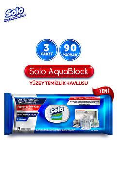 Solo Aquablock Yüzey Temizlik Havlusu 3'lü 90 Yaprak