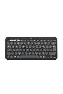 logitech K380s Pebble Keys 2 Çoklu Cihaz Özellikli Bluetooth Türkçe Q Klavye, Siyah 920-011859