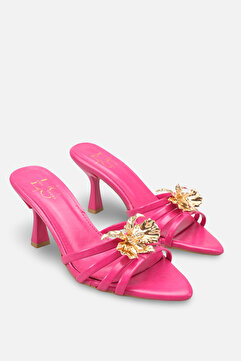Liza Shoes JELLY Kadın Önü Tokalı Topuklu Terlik A006-K1907