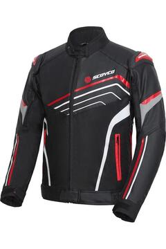 Scoyco JK153 Motosiklet Montu Deri 4 Mevsim Oxford 600-D Dayanıklı Kumaş Motorcu Mont Red