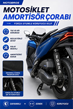 Motobros Honda Forza Amortisör Çorabı Su Ve Çamur Geçirmez Reflektörlü