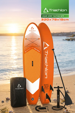 Triathlon T-248 10’6” Şişme Paddle Board Seti - 320×79×15 cm - Drop Stitch Teknolojisi - Katlanab