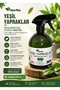 MF Botanik Vera Plus – Yeşil Yapraklar, Daha Canlı Yapraklar İçin Özel Bitki Besini Spreyi (500 ml)