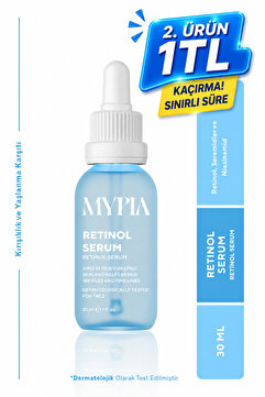 Mypia Cosmetics Kırışıklık ve Yaşlanma Karşıtı, Onarıcı & Aydınlatıcı Retinol Serum (1% Retinol & Ceramides) 30ML