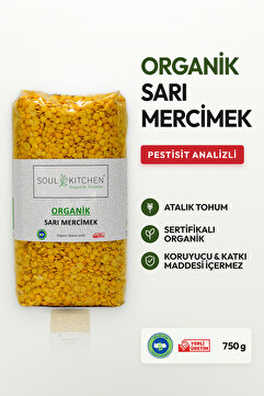 Soul Kitchen Organik Ürünler Organik Sarı Mercimek Katkısız 750 g