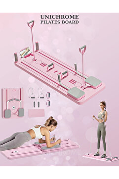 Unichrome Pilates Aleti – Zamanlayıcılı, Direnç Bantlı Çok Amaçlı Egzersiz Tahtası Telefon Tutacaklı